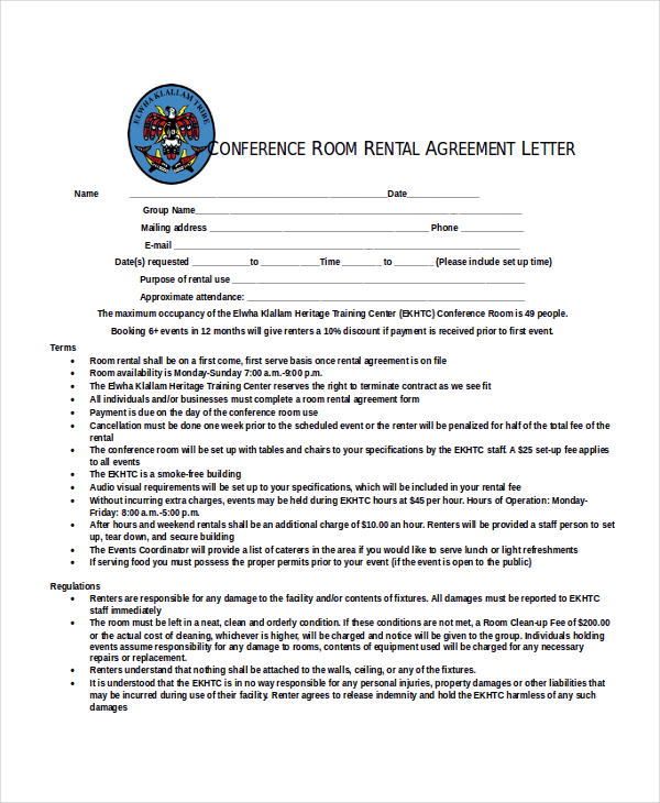 16+ Rental Agreement Letter Templates - Word, Apple Pages 