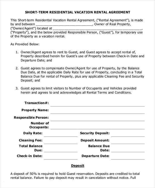 20+ Residential Rental Agreement Templates - Word, PDF ...