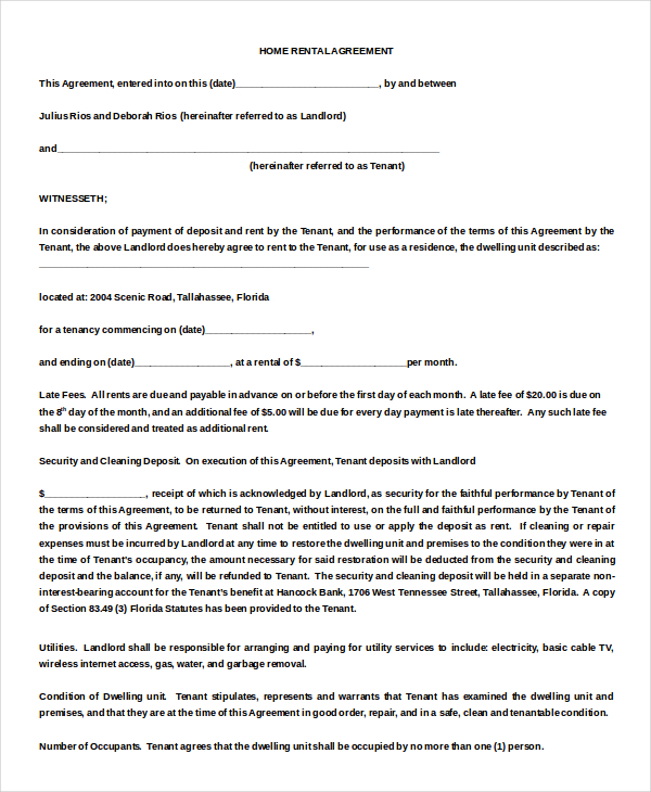 27+ Simple Rental Agreement Templates - Free Word, PDF Format Download