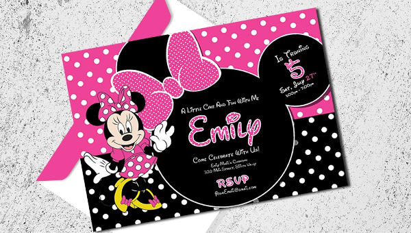 Asasinat Gazda Posibil Minnie Mouse Invitation Template Tapet 