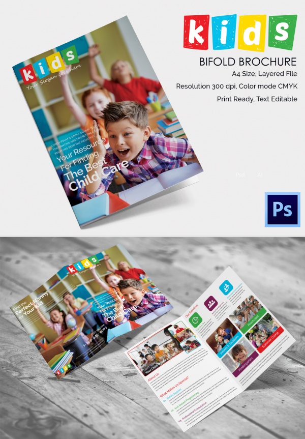 Customisable A4 Bi Fold Brochure