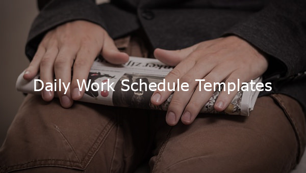 daily work schedule templates daily work schedule templates