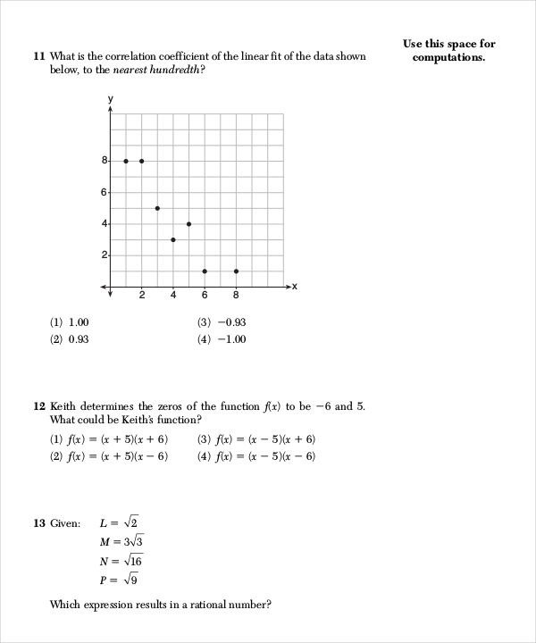 pdf format of blank common core sheet template