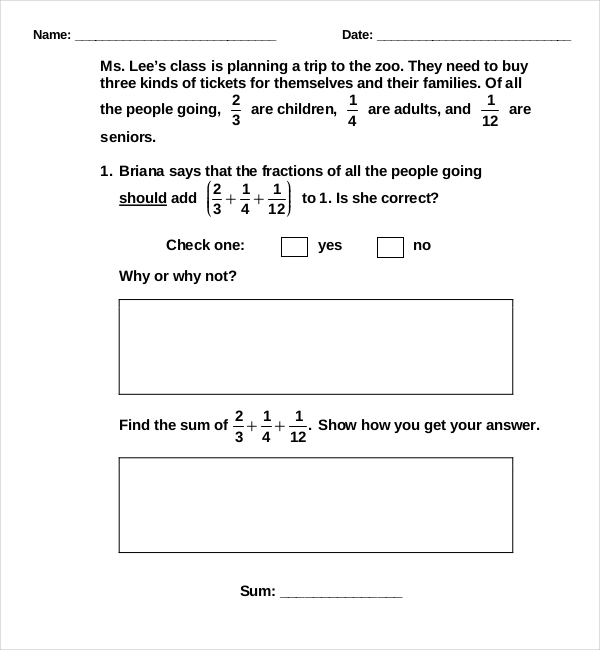 blank common core sheet template