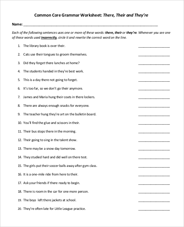 common core practice sheet pdf format