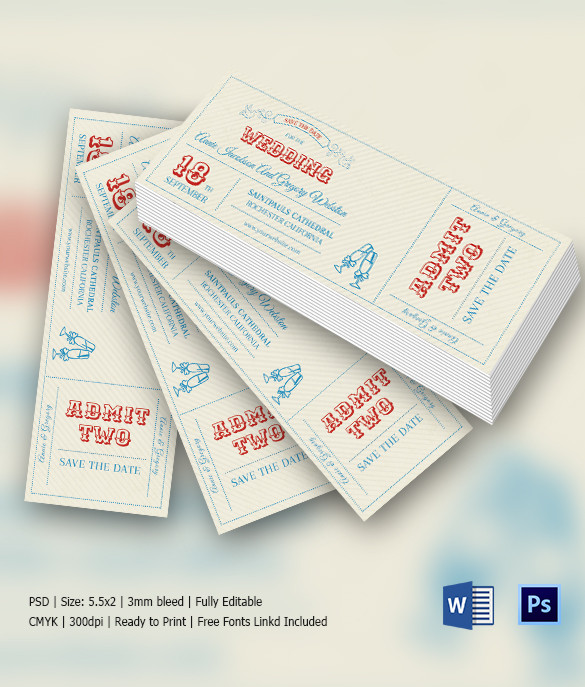 Ticket Invitation Template 61+ Free PSD, Vector EPS, AI, Format
