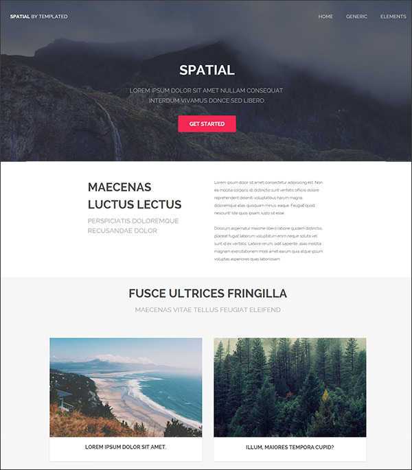 spatial free php coded template