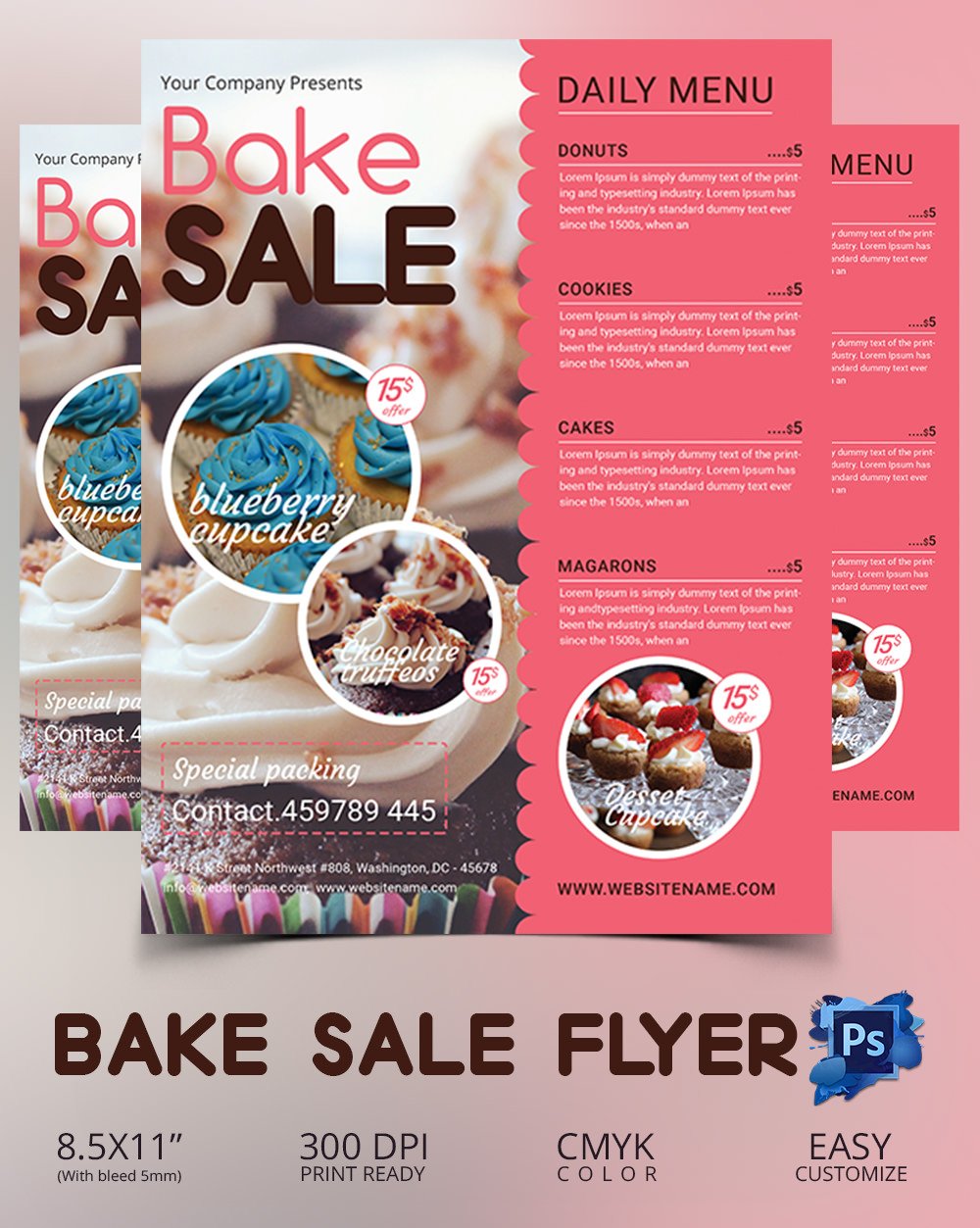 Bake Sale Flyer Template 34 Free PSD Indesign AI Format Download Free Premium Templates