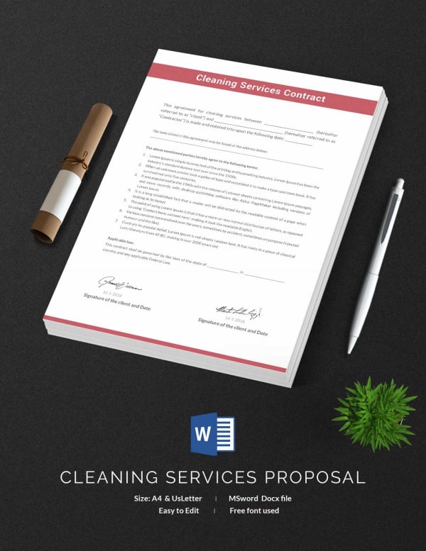 Cleaning Contract Template - 27 Word, PDF Documents ...