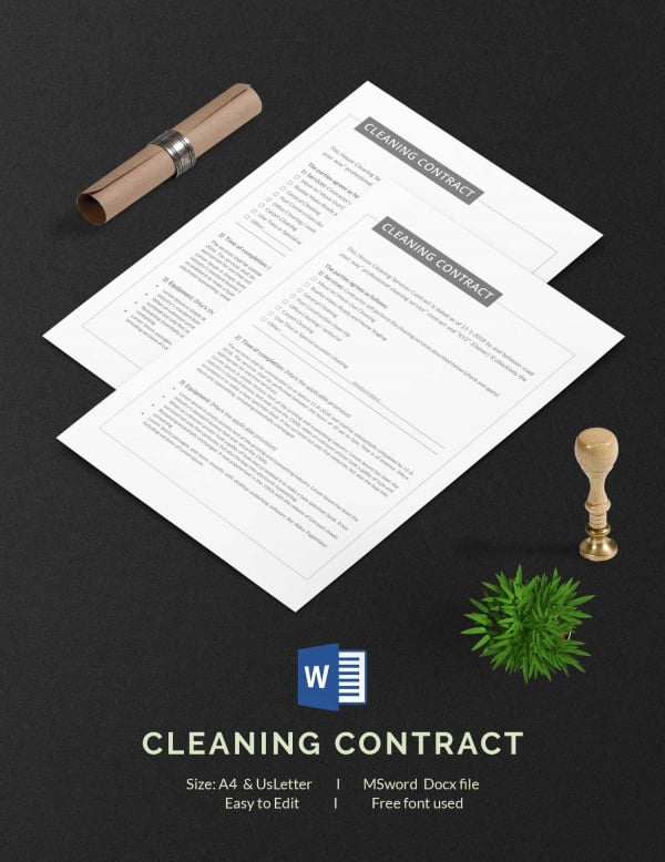 Free Commercial Cleaning Contract Templates