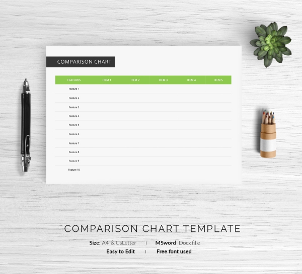 34+ Comparison Chart Templates - Word, Excel, PDF