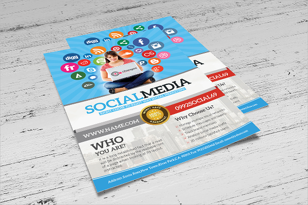 social media marketing flyer