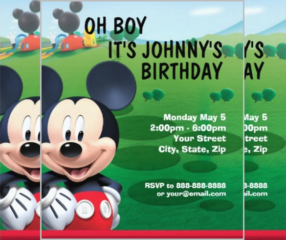 Mickey Mouse Invitation Templates – 26+ Free PSD, Vector EPS, AI ...