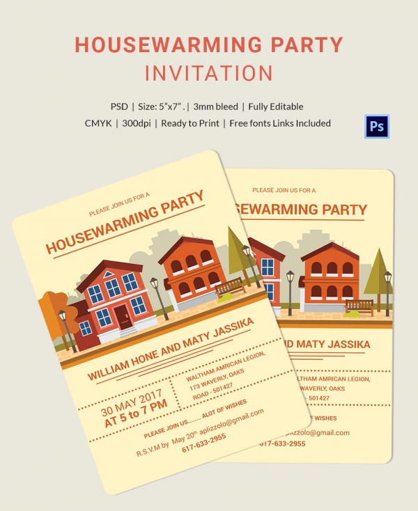 Housewarming Invitation Template 30+ Free PSD, Vector EPS, AI, Format