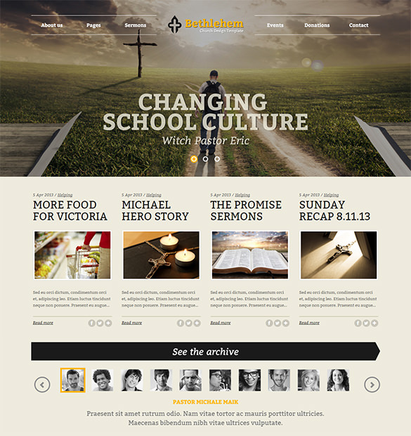 fully responsive church with seo optimized