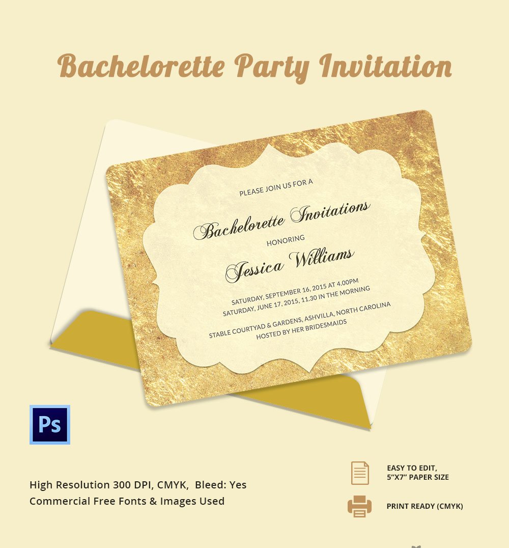 Bachelorette Invitation Template 40+ Free PSD, Vector EPS, AI, Format
