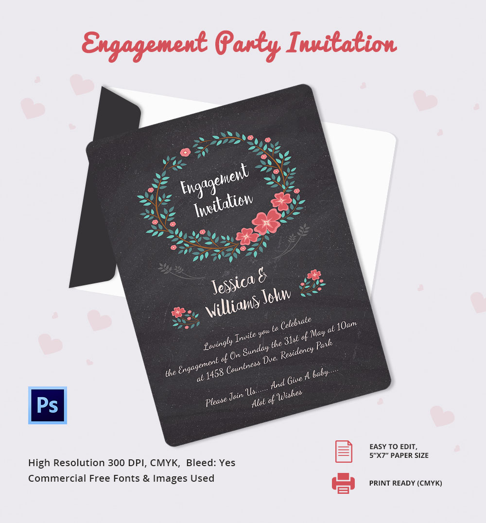 Engagement Invitation Template 25 Free Psd Ai Vector Eps Format Download Free Premium Engagement Invitation Template