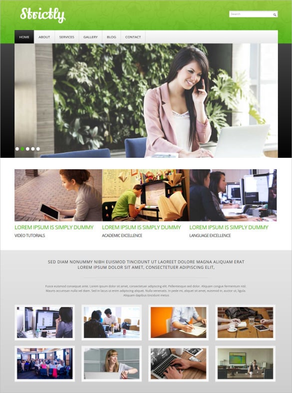 free college website template
