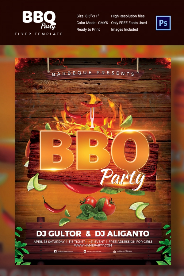 free bbq flyer templates word