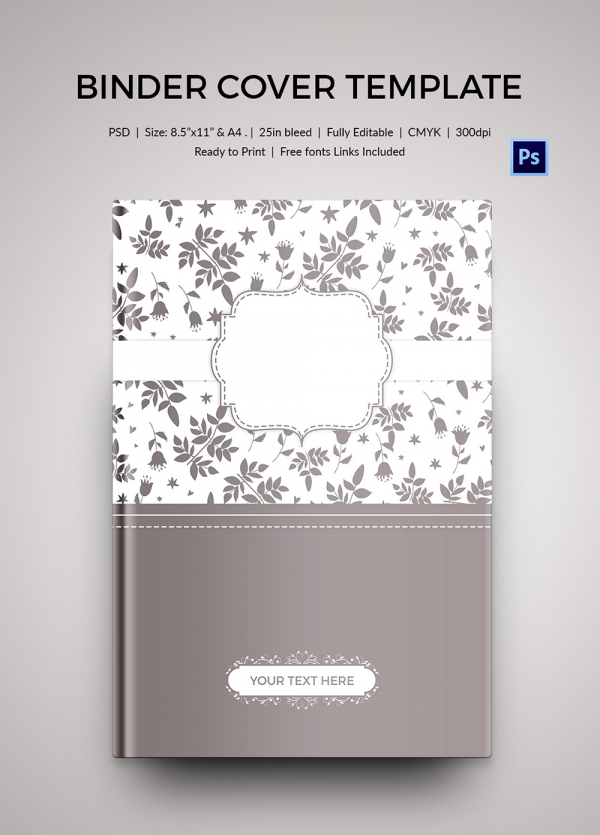 Binder Cover - 27+ Free Printable Word, PDF, JPG, PSD Format Download