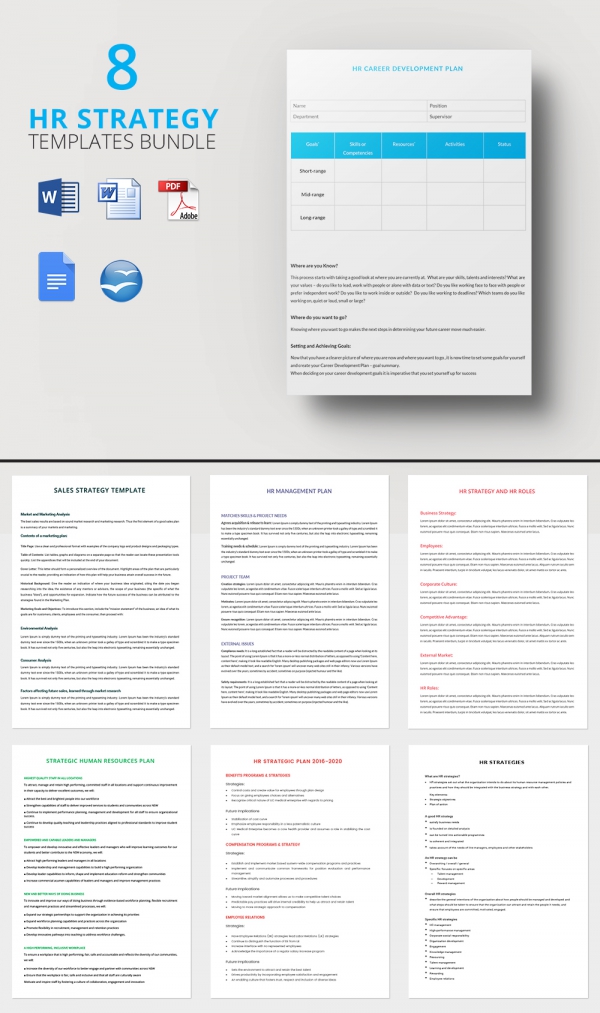 bundle of hr strategy templates download