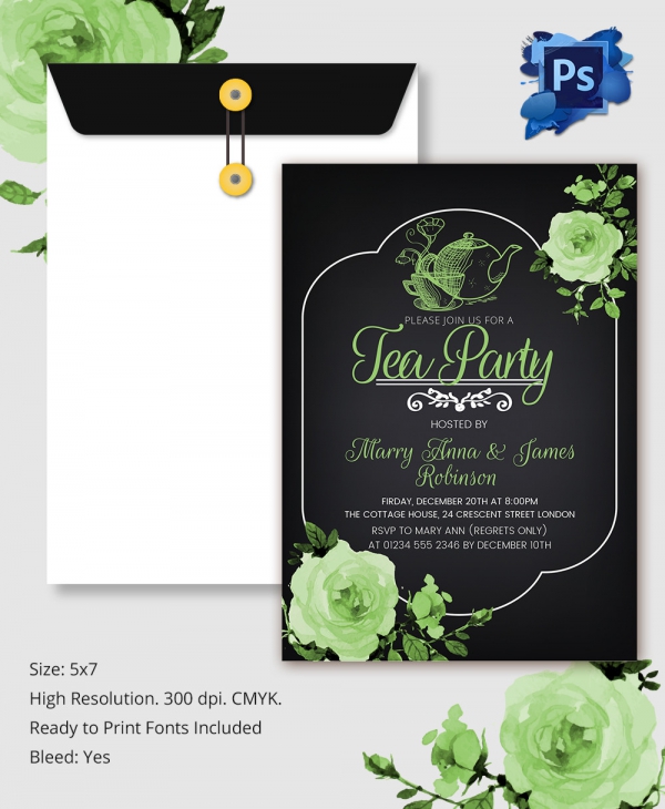 Tea Party Invitation Template 40 Free Psd Eps Indesign Format Download Free Premium Teacup Invitations Template