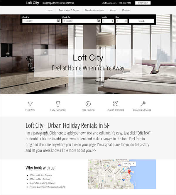 loft city real estate php website template