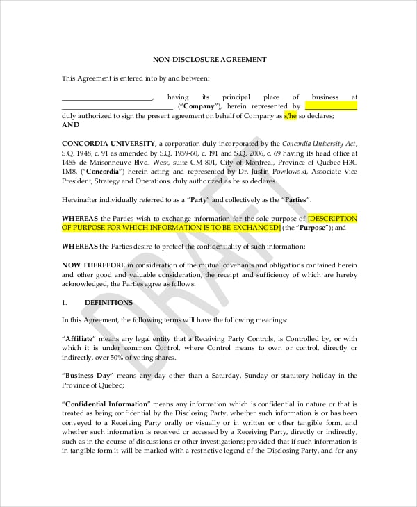 Personal Assistant Confidentiality Agreement Template