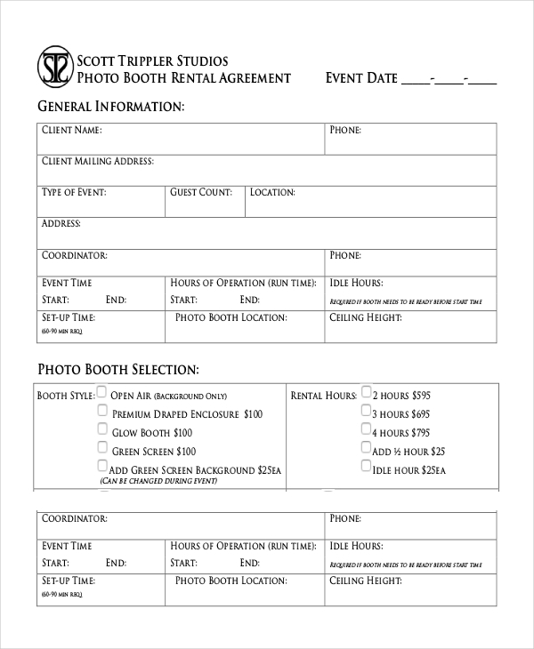 Booth Rental Agreement - 10+ Free Word, PDF Documents Download