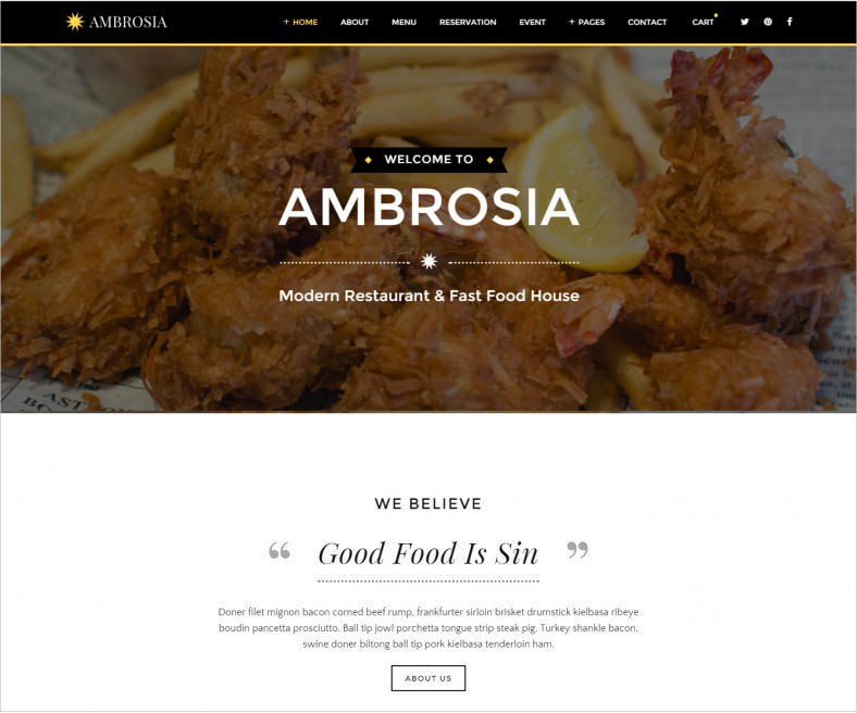 ambrosia creative restaurant html5 template 16 788x