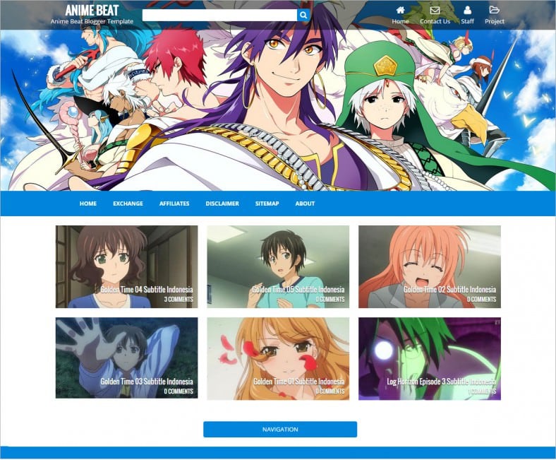 anime beat cartoon blogger responsive template 788x