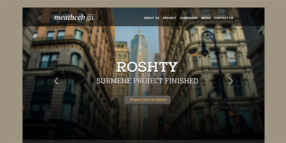 architect free one page psd template