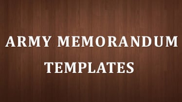 army memorandum templates