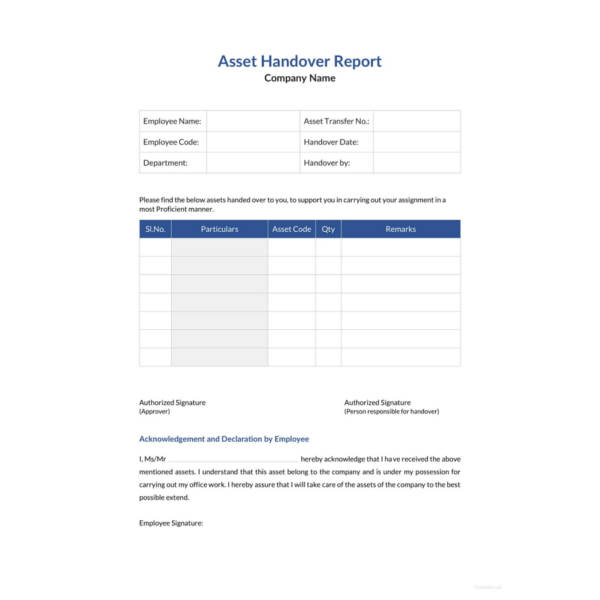 26+ Handover Report Templates - PDF, DOC | Free & Premium Templates