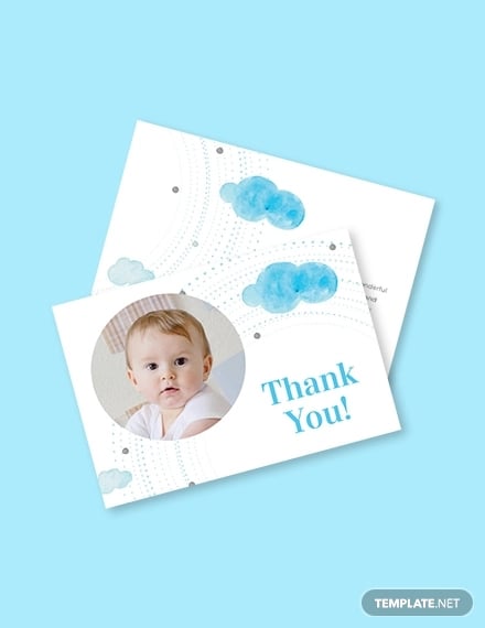 baby thank you card template