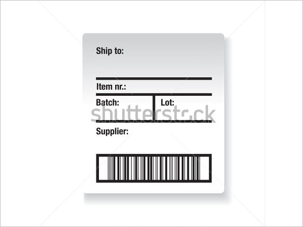 barcode label shipping vector