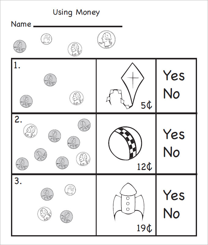 20 Sample Kids Money Worksheet Templates | 20 Free PDF Documents ...