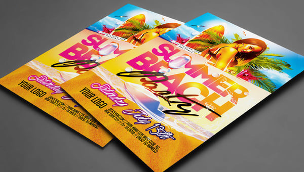 beach flyer template