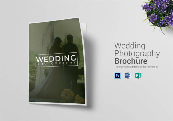 bi fold wedding photography brochure template