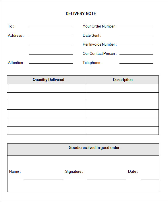 25 Delivery Note Templates PDF Docs Word Free Premium Templates 25 Delivery Note Templates PDF Docs Word Free Premium Templates
