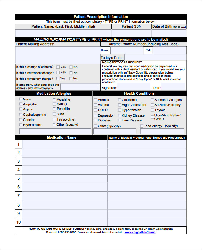 30 Doctor Prescription Templates PDF DOC