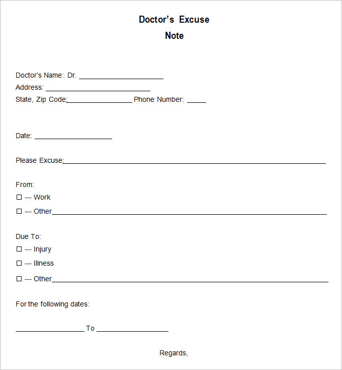 12 Doctor Excuse Templates In PDF MS Word Pages Google Docs