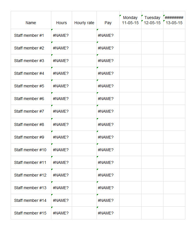 Employee Schedule Template - 14+ Free Word, Excel, PDF Documents Download