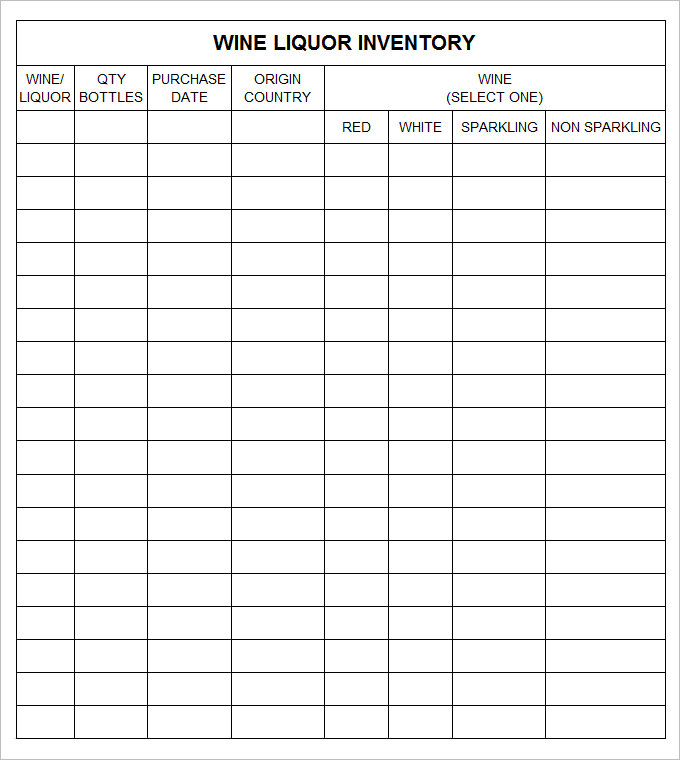 15 Liquor Inventory Templates Free Excel Pdf Documents Download Free Premium Templates Free Liquor Website Templates