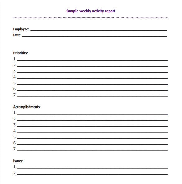 blank-weekly-activity-report-template