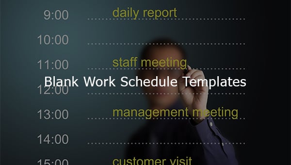blank work schedule templates
