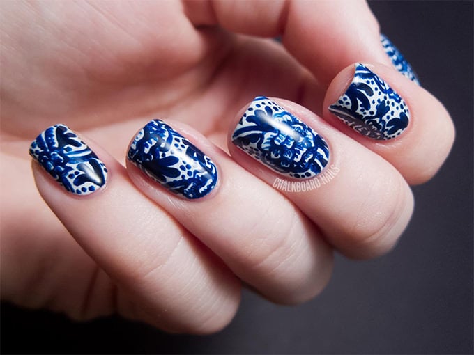 25+ Blue Nail Art Designs & Ideas