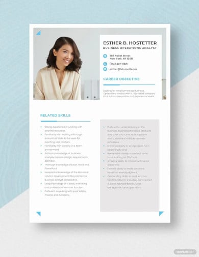 business operations analyst resume template