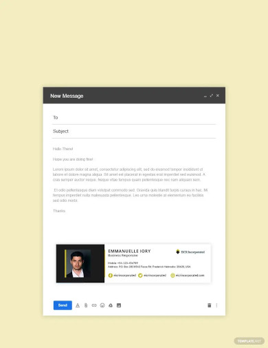 business responsive email signature template