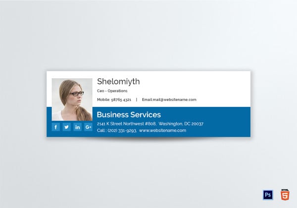 business service email signature template